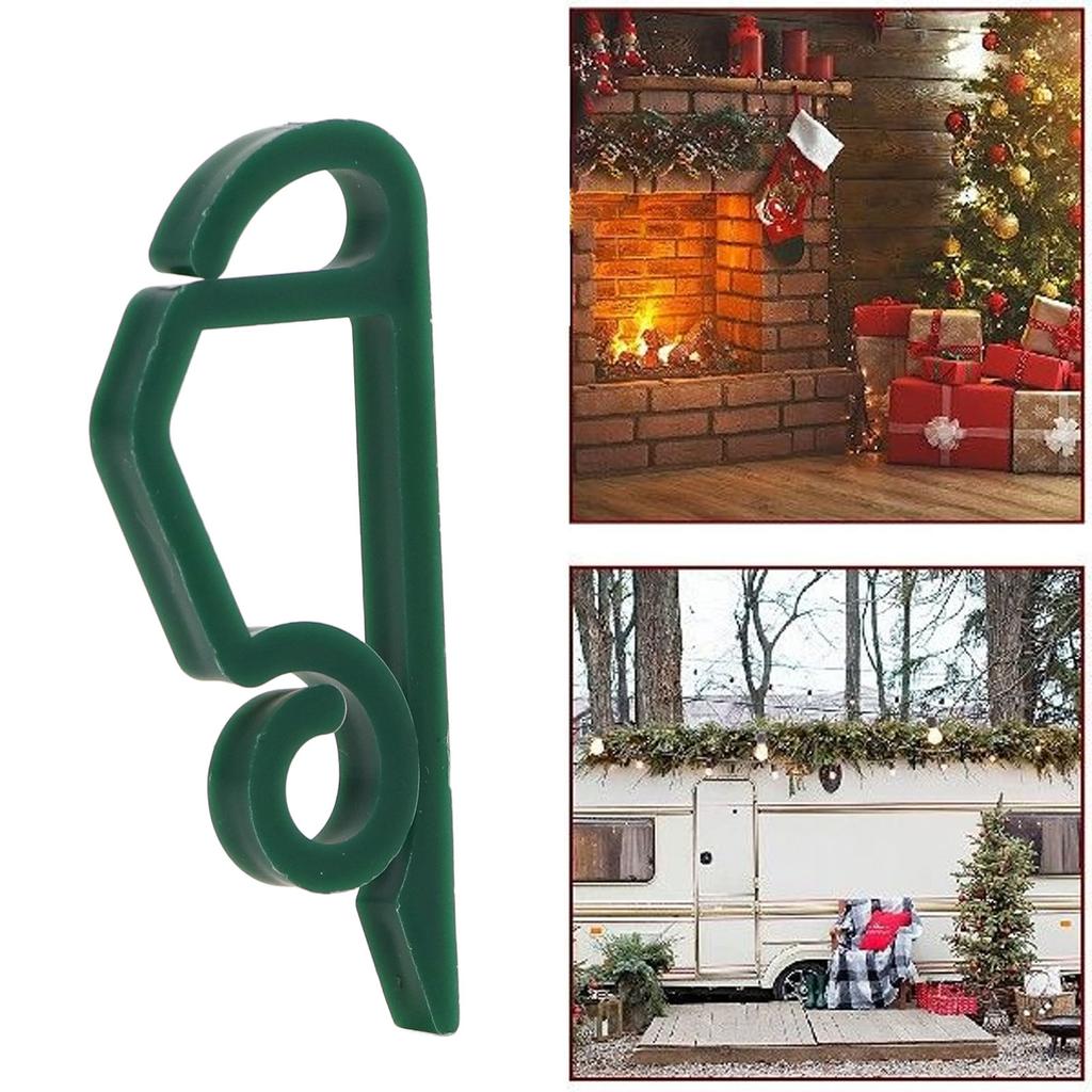 100pcs Christmas Lights Gutter Clips Reusable Waterproof Frostproof Plastic Gutter Clips String Light Hooks for Party