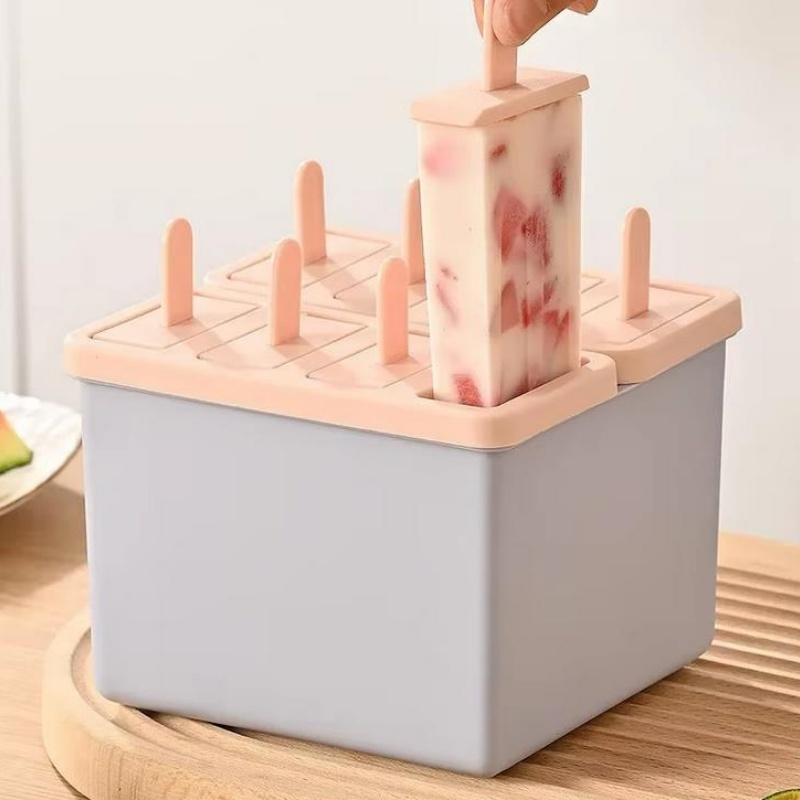 Popsicle/Sorbet Mold Food Grade Household Popsicle Making Frozen Ice Box Abrasive Tools with Lid Homemade Ice Cream Artifact