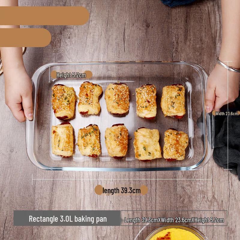High Borosilicate Glass Baking and Serving Dish