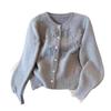 Sweet Age-Defying Embroidered Floral Knit Cardigan - 2025 Autumn/Winter Women's Outerwear