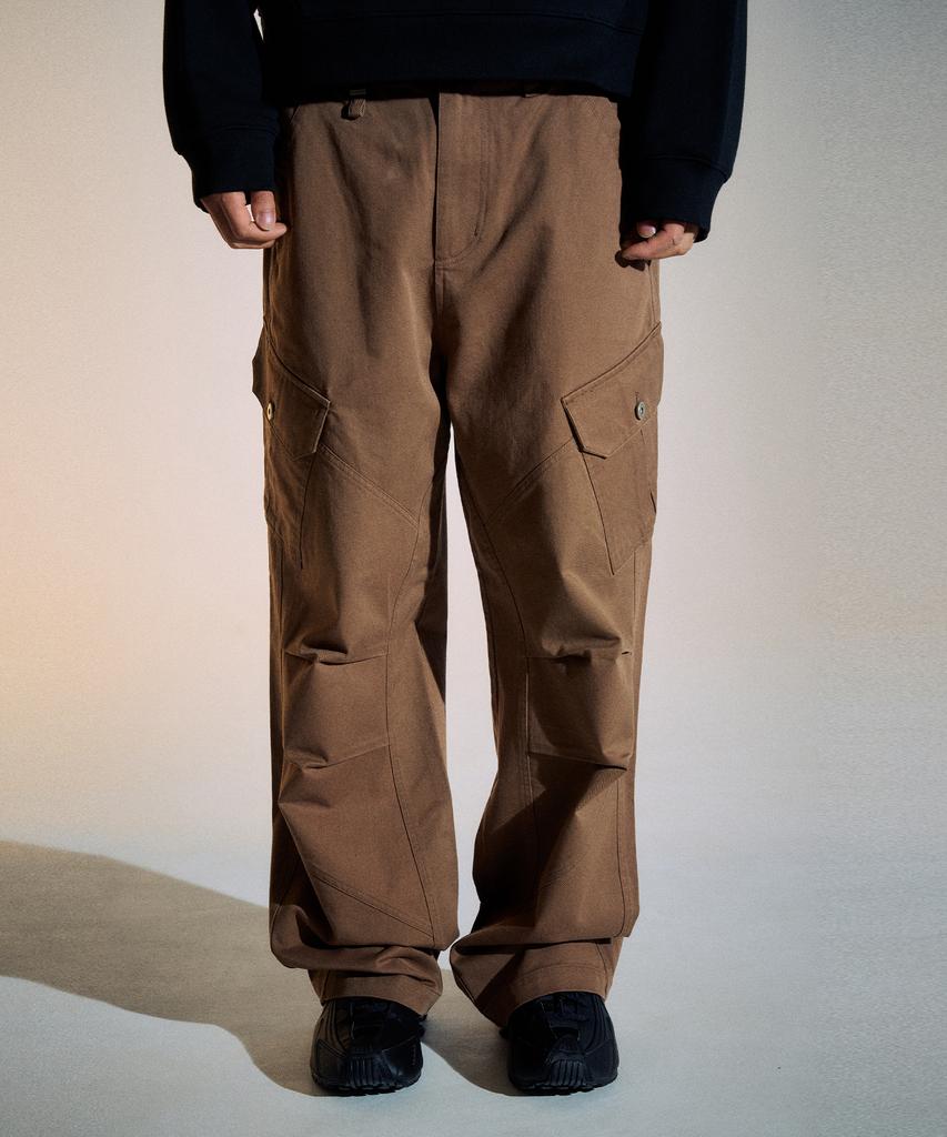 SLOWACID Division Cotton Cargo Pants [Brown]