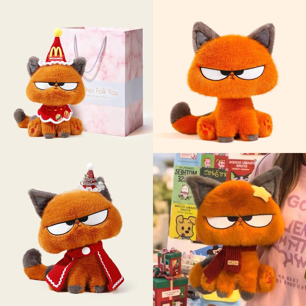 Cool Cat Stuffed Animal With Cartoon Design For Kids Room Decor And Playtime