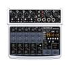 BOMGE Mini Audio Mixer Console with Stereo 48V Phantom and 24 DSP Effects for and PC Recording 6-Channel USB, Bluetooth, Recording, Power, Karaoke,