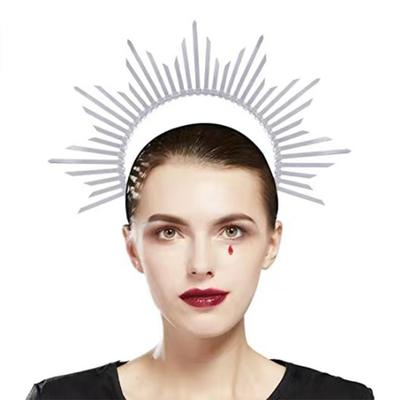 1PC Crown Greek Mary Halocrown Headband Sun Goddess Baroque Tiara Halocrown Headpiece Spiked Halocrown Multiple Options Available