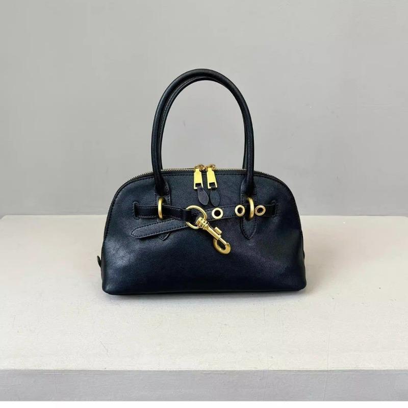 Shell bag women's new retro bowling bag leather portable messenger bag