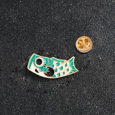 Cartoon Creative Animal Alloy Jewelry Brooch Spike Needle Cute Red Carp Black Carp Paint Pin Badge