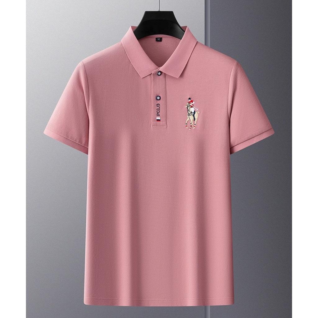STORN Men's Embroidered Casual Fashion Short Sleeved POLO Shirt Summer Comfortable Top