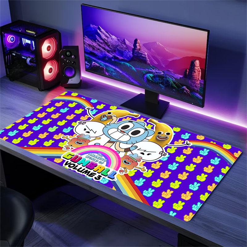 Die Gumball-Chroniken Große Gaming-Tischmatte Rutschfestes Laptop-Tablet Großes Mauspadd XXL-Matte Mini-PC-Spielmatte Mit Verriegeltem Rand