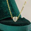 925 Sterling Silver 1CT Heart Cut Moissanite Pendant Necklace for Women – Dainty Love Jewelry, D Color VVS1, Hypoallergenic