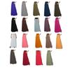 Women Maxi Skirt Adjustable Drawstring High-Waisted Solid Color Long Skirt with Pockets Casual Work Skirt