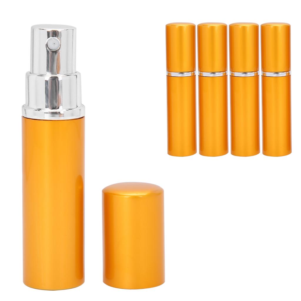 Aluminum Refillable Perfume Spray Bottle Portable Empty Perfume Atomizer 5ml x 5pcs