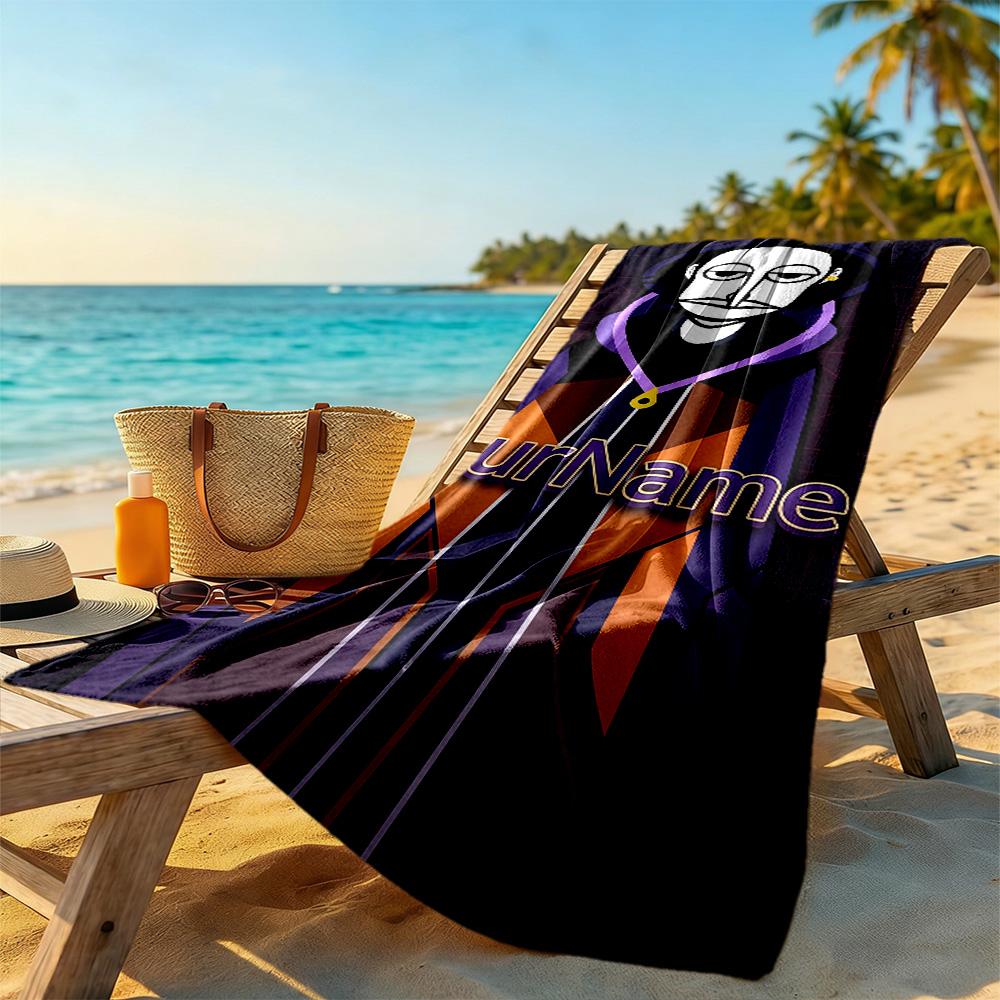 Incredibox Personalized Name Beach Towel Super Soft & Absorbent Suitable for Sports Travel Swimming Yoga Bathroom Beach And Pool