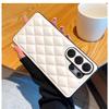 Fashion Small Fragrance Lambskin Leather Phone Case For Samsung Galaxy S26 Ultra S25 S24 Plus Luxury Shockproof Protective Cover
