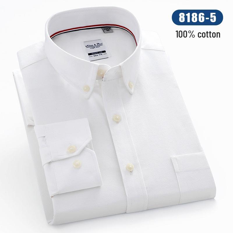 Men's Long Sleeve Striped Oxford Button-Down Shirt - New Color