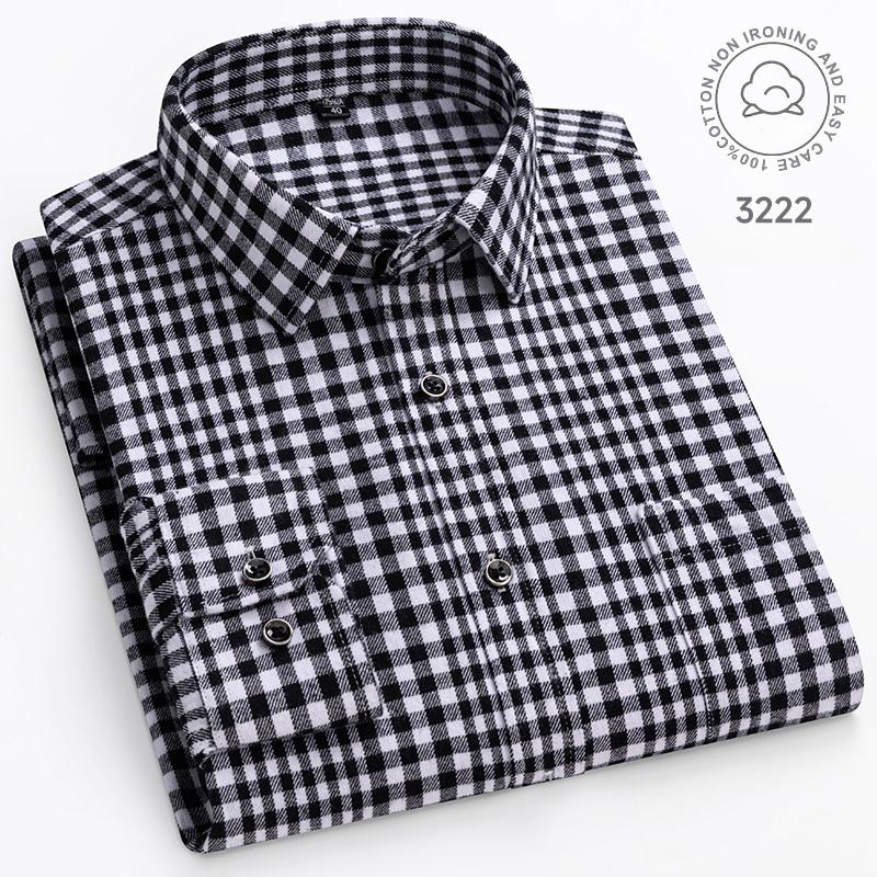 Nuovo in camicia taglia forte 14XL 100% cotone spazzolato manica lunga per uomo vestibilità slim camicia formale tinta unita a quadri morbida elegante