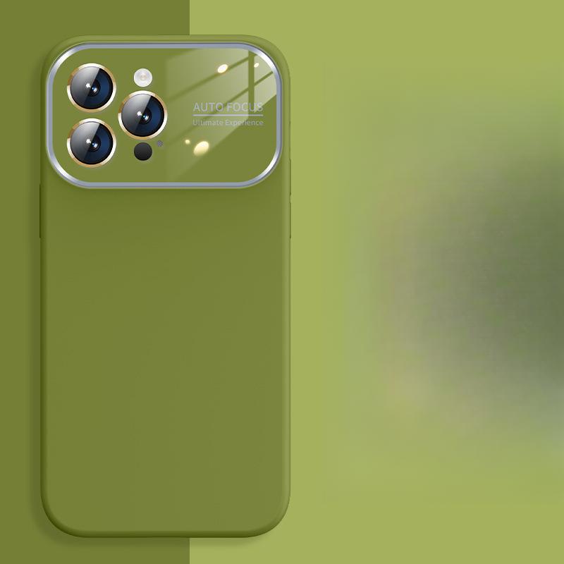 Liquid Silicone Large Window, Suitable for Iphone16 Full Lens Phone Case, IPhone 15 Matte Phone Case, 12 Soft