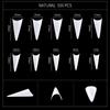 KADS Pointed Half Cover Nail Tips Nail Art White Nature Clear 500pcs 10 Sizes Fake Nails Manicure Extension Tools