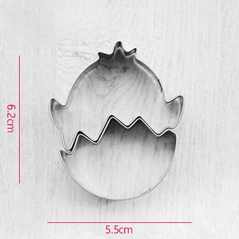 2Pcs Easter Series Stainless Steel Cookie Mould Set Rabbit DIY Baking Tool Cookie Rice Ball Cutting Die