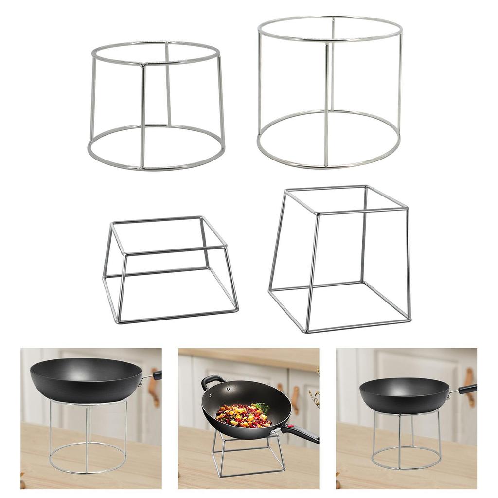 Wok Insulation Rack Multipurpose Heavy Duty Steaming Stand Rustproof Double Layer Steam Rack Support for Hotel Kitchen Table