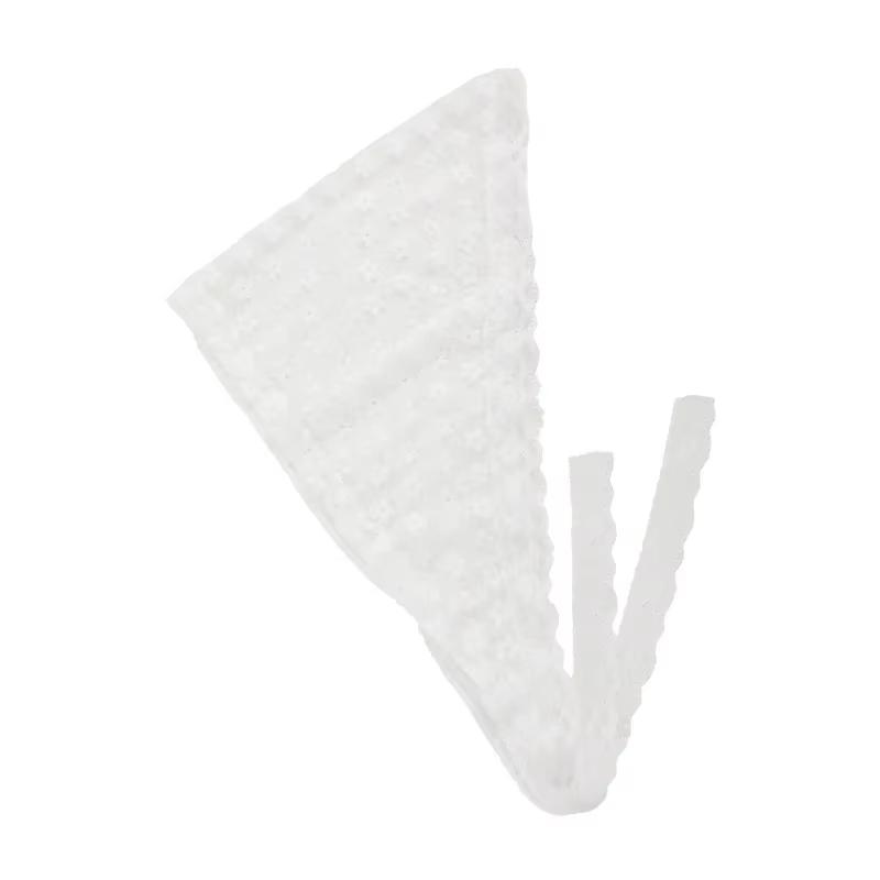 AISHG Weiß Gewebte Blumenspitze Haar-Schal Wickeltücher für Damen Retro Dreieck Kopftuch Hut Mädchen Stirnband Haarschmuck