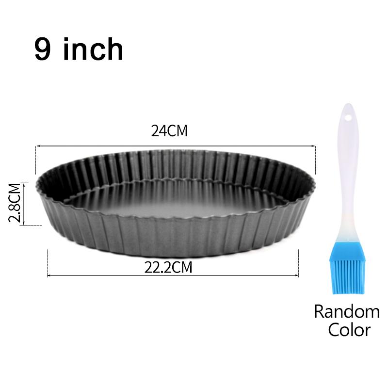 4/6/8/9 Zoll Kuchenbackform Boden abnehmbar geriffelt antihaft Backgeschirr Ölpinsel Netzroller Schalen Tarte Kuchen Festival Dessert ZYF