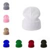 Keep Warm Skullcap Candy Colored Knitted Hat Simple Beanies Cap  for Autumn Winter