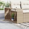 Outdoor Shelves 2 pcs Beige Poly Rattan