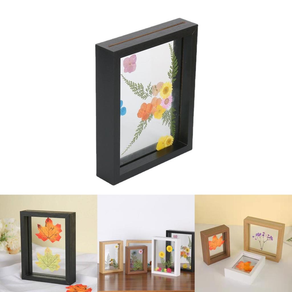 Wooden Doublesided Glass Photo Frame For A4 Herb Leaf Specimen Diy Art Display For Home Decor