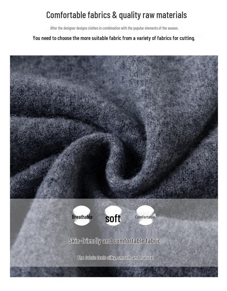 New Women's Loose-Fit Pure Wool Zipper Cardigan - Spring/Autumn