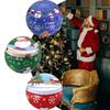 Empty Christmas Scented Candle Jar Candy Flower Tea Round Drum-Shaped Metal Tin Box For Souvenirs Gifts Xmas Party Decoration