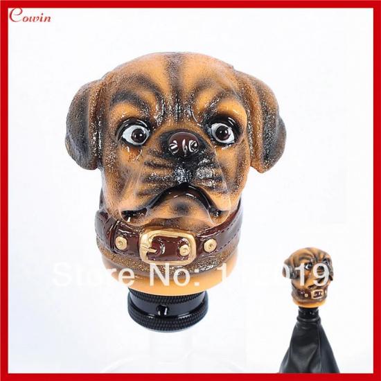New Cool Universal Manual Shift Lever Knob Lovely Shar Pei Dog Gear Shift Knob Gear head knob Gear stick