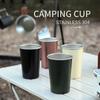 Simple Design 304 Stainless Steel Beer Mug Outdoor Camping Coffee Mug Wholesale 350ml Cup Portable Wide Mouth Stackable