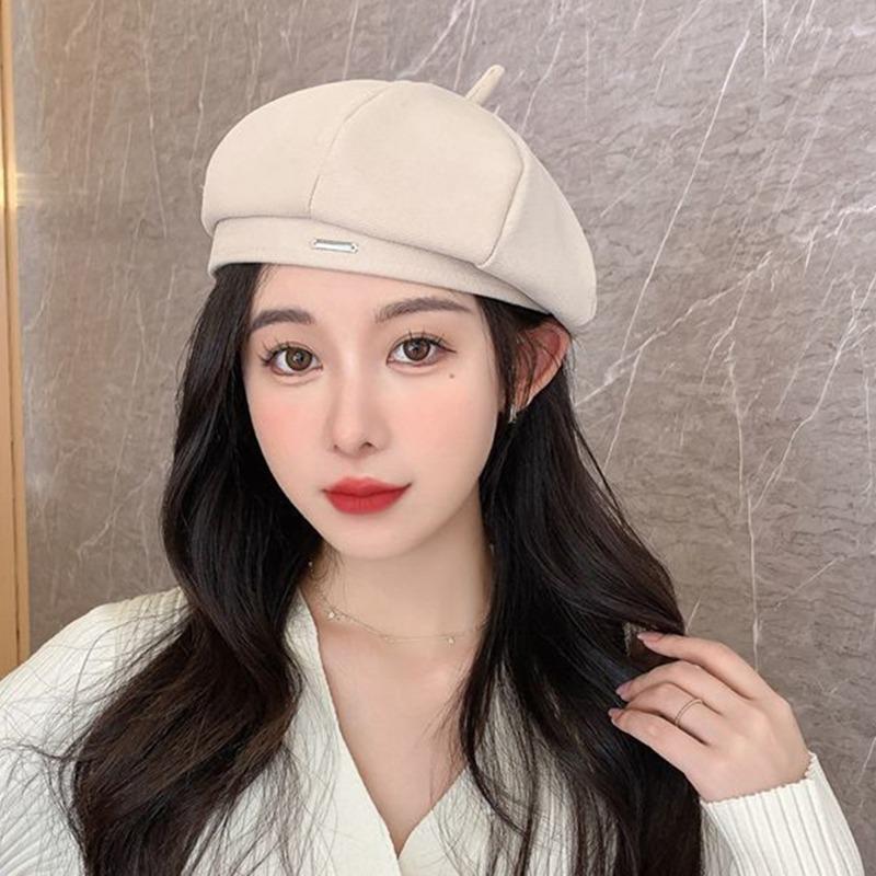 Women's Beret Painter Hat Solid Color Hat