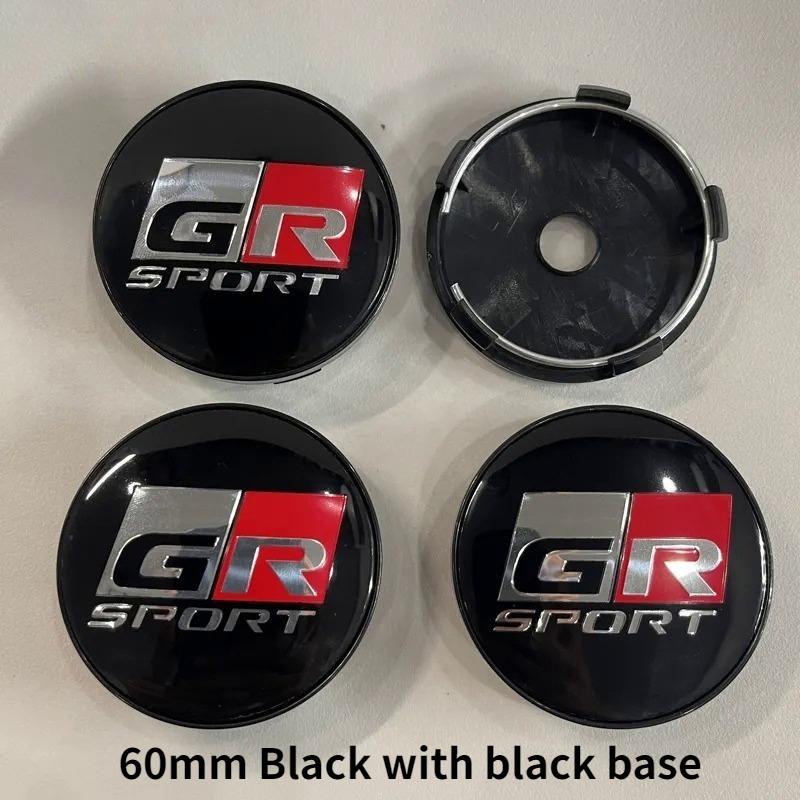 

4Pcs 60mm Car Wheel Center Hub Caps Emblem Badge Rim Cover for Toyota GR Sport Corolla Camry RAV4 Yaris Auto Styling Accessories