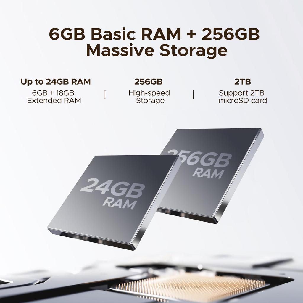 DOOGEE Blade 10 Power Rugged Smartphone, Android 16 10300mAh&18W Flash Charging, 24GB+256GB/2TB, Octa Core, 50MP Camera, 6.6 inch, 3 Cards Slots