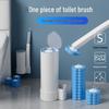Perie de toaletă de unică folosință, montată pe perete, auto-curățantă, fără perforare