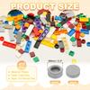 PATIKIL 455pcs Bulk 1x1 Round Light Gray Flat Blocks, Classic Tile Smooth Surface Mini Building Block Accessories for Building Floor Wall Mosaic