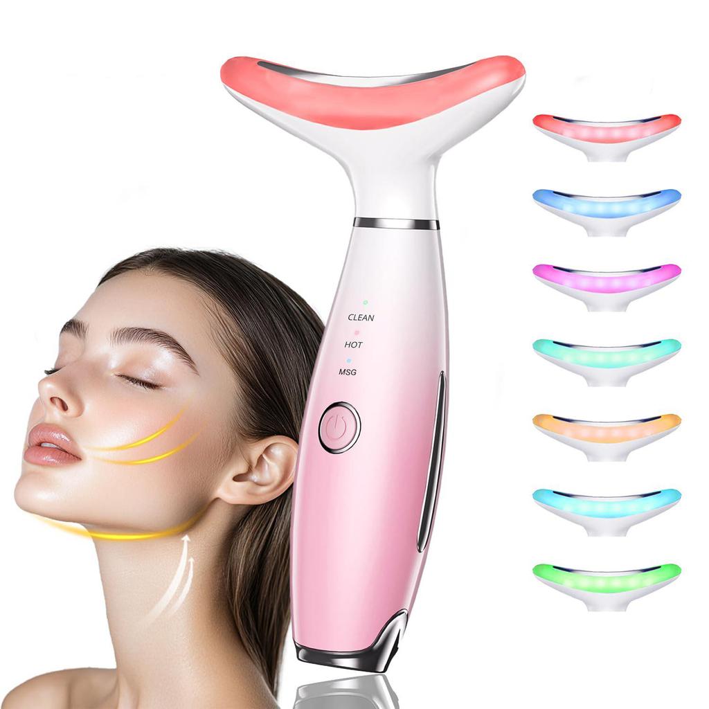 Cross-Border 7-Color Neck Wrinkle Massager & Vibration Beauty Device