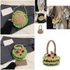 Cute Cartoon Animal Theme Girl's Shoulder Bag Handcrafted Warm Wool Crochet Crossbody Bag For Kids