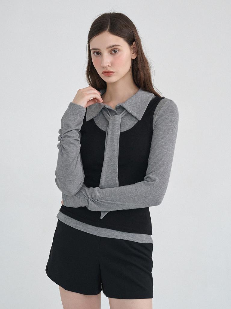 MICANE Ronan Layered Tie Tee