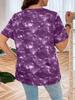Tie-dye graphic T-shirt women's casual top home loose short-sleeved T-shirt