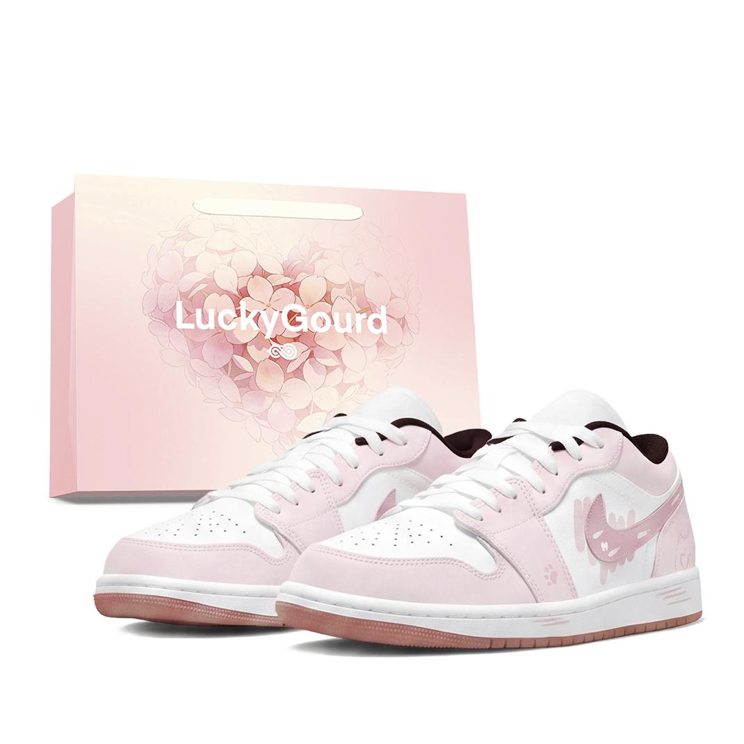 

Jordan Air Jordan 1 Pink Heart Trail Cushioning Slip Resistant Abrasion Resistant Low top Vintage Basketball Shoes DC0774-182(Team900--SBOX) 36
