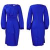 Sheath Business Women's Clothing Ol Temperament Size Dress Plus Solid Color