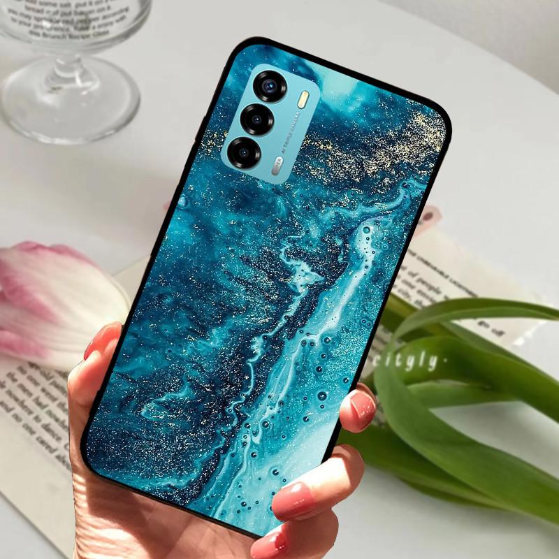 For ZTE Blade V40 Vita Case 8045 6.75" Animal Cartoon Soft Silicone Funda for ZTE Blade V40 Vita Phone Cover V40Vita Black Coque