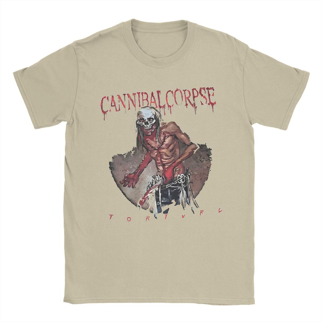 Men TShirt Cannibal Corpse Torture Vintage Cotton Tee Shirt Short Sleeve T Shirts Round Neck Tops Plus Size