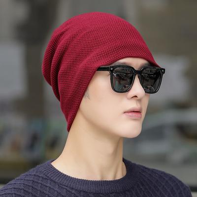 Men's Autumn and Winter Hat Solid Color Pullover Hat Outdoor Simple Casual All-match Pile Hat