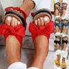 Women Flatform Bow Slides With Breathable Design For Summer Comfort**