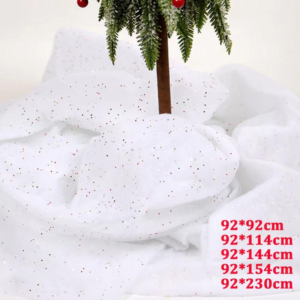 Artificial Cotton Christmas Snow Blanket Decoratiive DIY Christmas Tree Backdrop Simulation Reusable Fake Snow Carpet