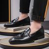 British Loafer Doudou Shoes Business Casual Breathable Leather Shoes Men's Young Tassel Small Leather Shoes Factory