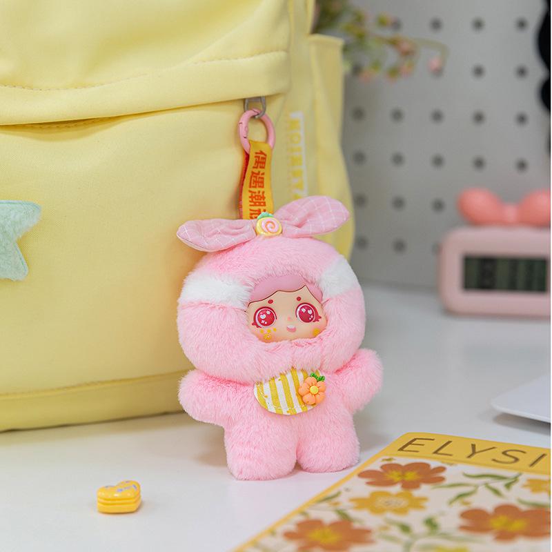 Cute Colorful Mini Vinyl Face Doll Keychain Plush Toy Bag Pendant Birthday Gift
